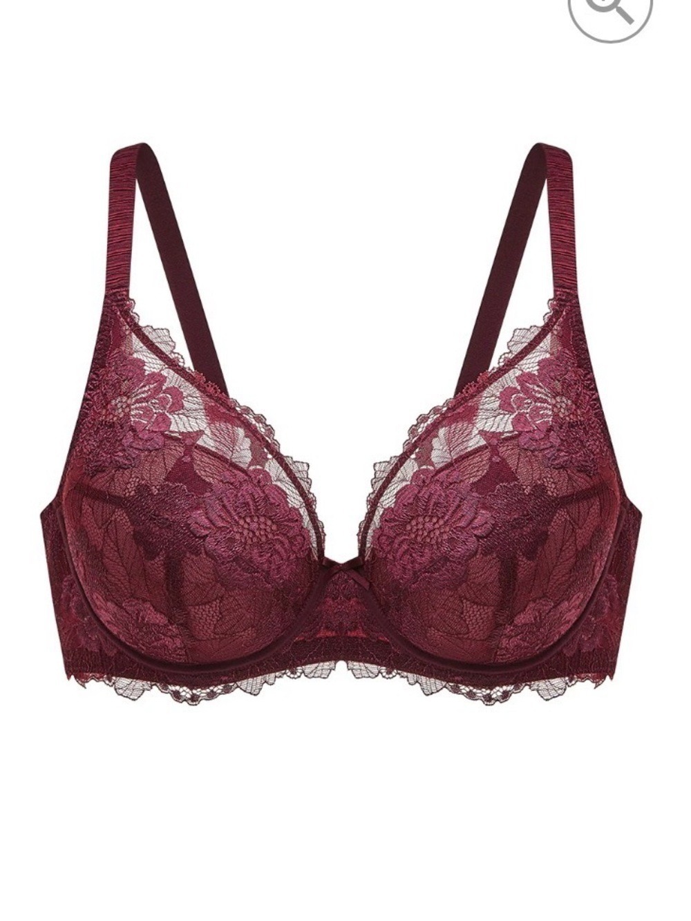 Understance Annette FlexWire Padded Plunge Bra in Wine 40D